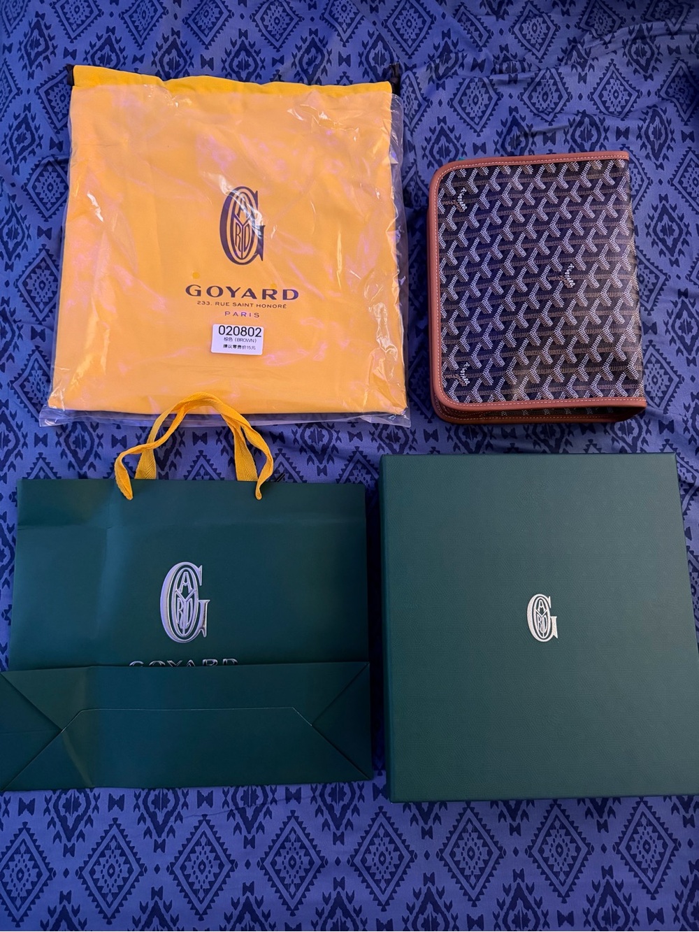Goyard Brown and Black Goyardine Zip-Around Wallet